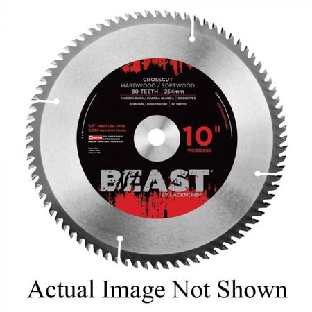 LACKMOND Beast Crosscut Blade, ATB, 12 Blade Dia, 1 in, 0126 Kerf, 5000 rpm Maximum, Applicable Materi WCB12060